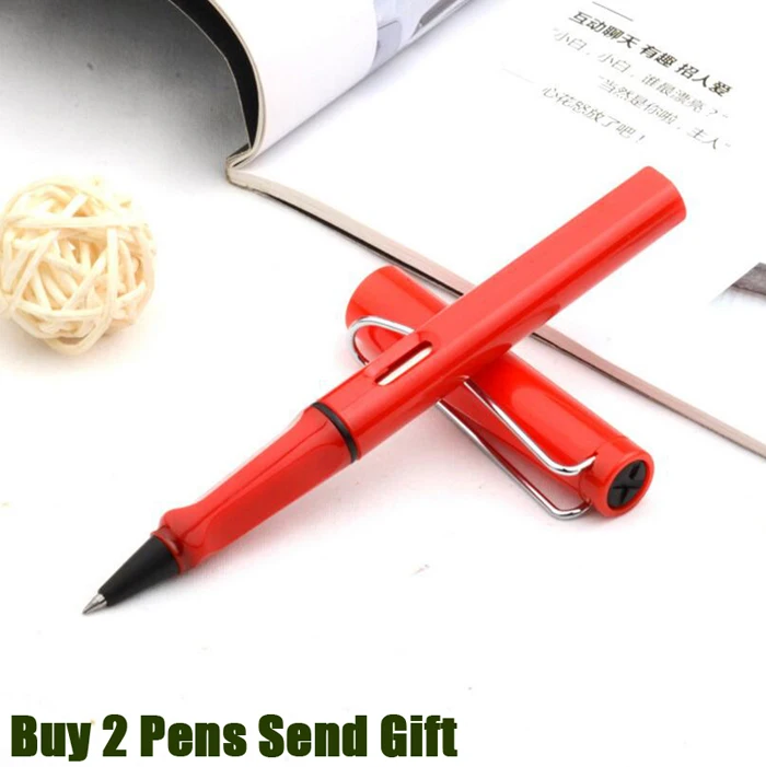 Roller Pen Red Брендовая Шариковая ручка для бизнеса Safari, хорошее качество, шариковая ручка для студентов, купить 2 ручки, отправить подарок - Цвет: Roller Pen Red