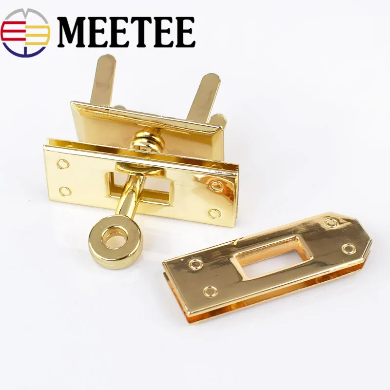 Meetee 2/5 комплектов (1 набор = 3 шт.) металлические замки для сумок пряжка