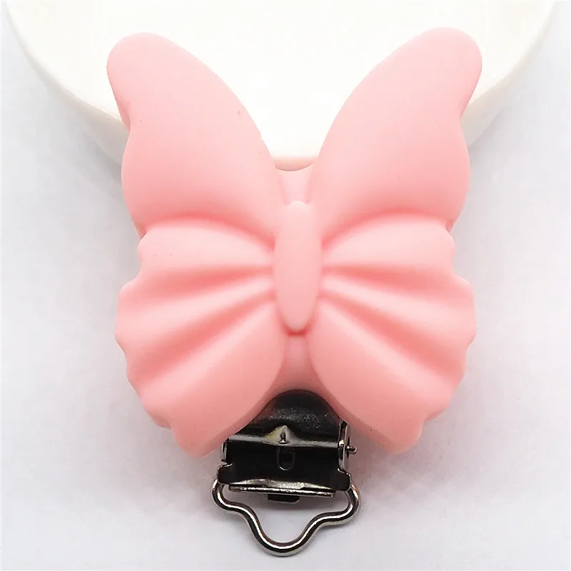 candy pink Chenkai 10 шт. силиконовая цепочка для прорезывателя с Микки клипспесификатором, держатель для прорезывателя, зажимы DIY, Детская мышь, животное, для кормления, прорезыватель, игрушка, зажим - Цвет: candy pink