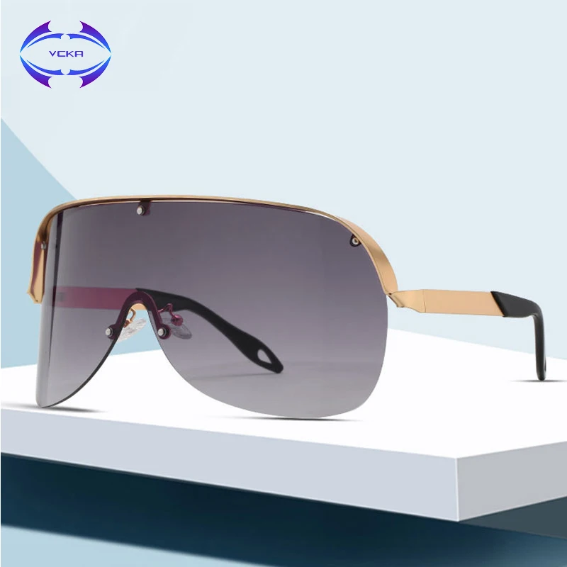 Женские солнцезащитные очки VCKA большие градиентные с соединяемыми линзами