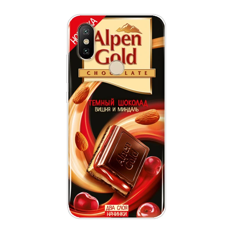 6153 Шоколадный чехол для телефона с руссой для Xiaomi mi 8 A2 Lite A1 9 Pocophone F1, красный чехол для mi 5 Plus 6 Pro 6A 7 Note 5 6 7 Pro, мягкий чехол из ТПУ - Цвет: 6153
