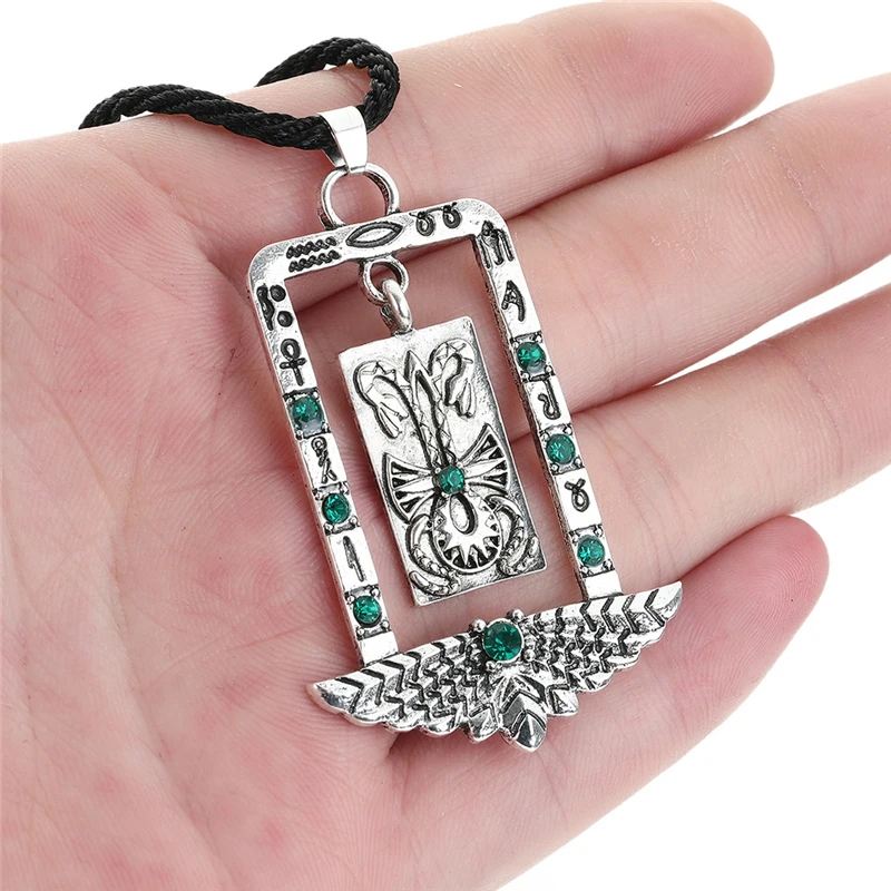 

Ancient Egyptian Mythology Anubis Cross Pendant Necklace Hieroglyph Necklace Punk Men's 316L Stainless Steel Egyptian Jewelry