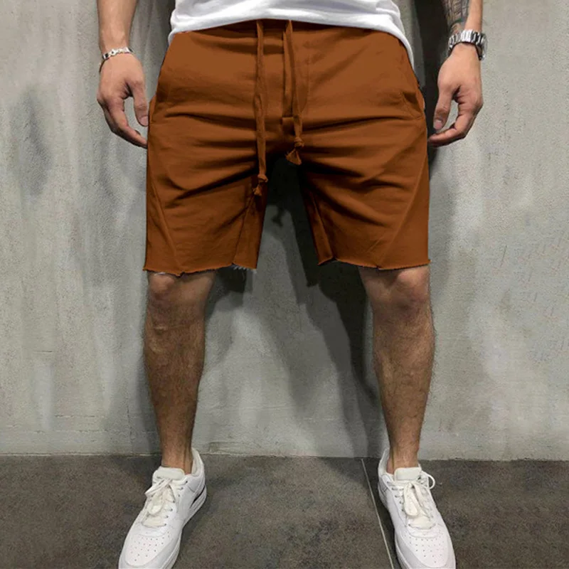 Шорты мужские однотонные Джоггеры для воркаута спортивные брюки фитнесы