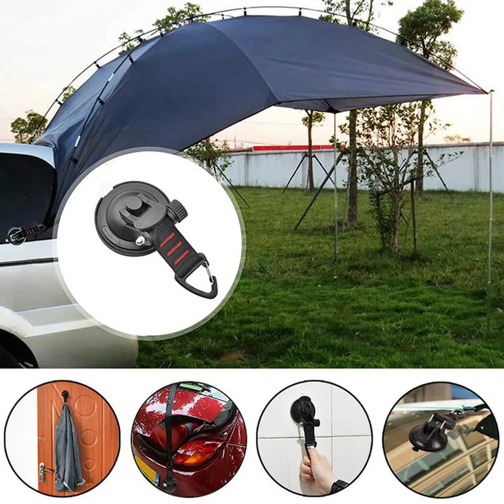 

Car Mount Luggage Tarps Tents Anchor Heavy Duty Suction Cup Anchor with Securing Hooks Car Camping Tarpaulin Accessories