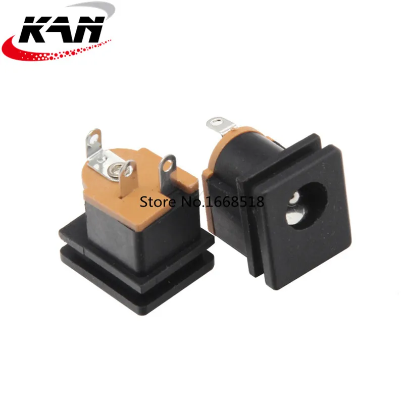 

10 шт., Квадратные панельные розетки DC-015 мм, 5,5-2,1 мм