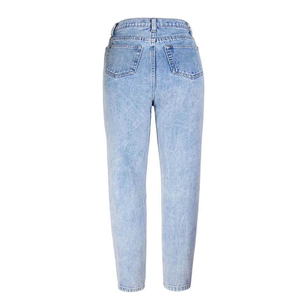 

Women's casual high waist loose boyfriend jeans pants