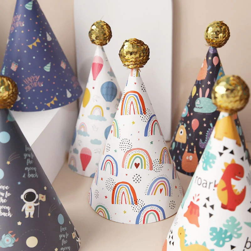 Комплект из 3 предметов с шляпы для вечеринки по случаю Дня рождения узором в