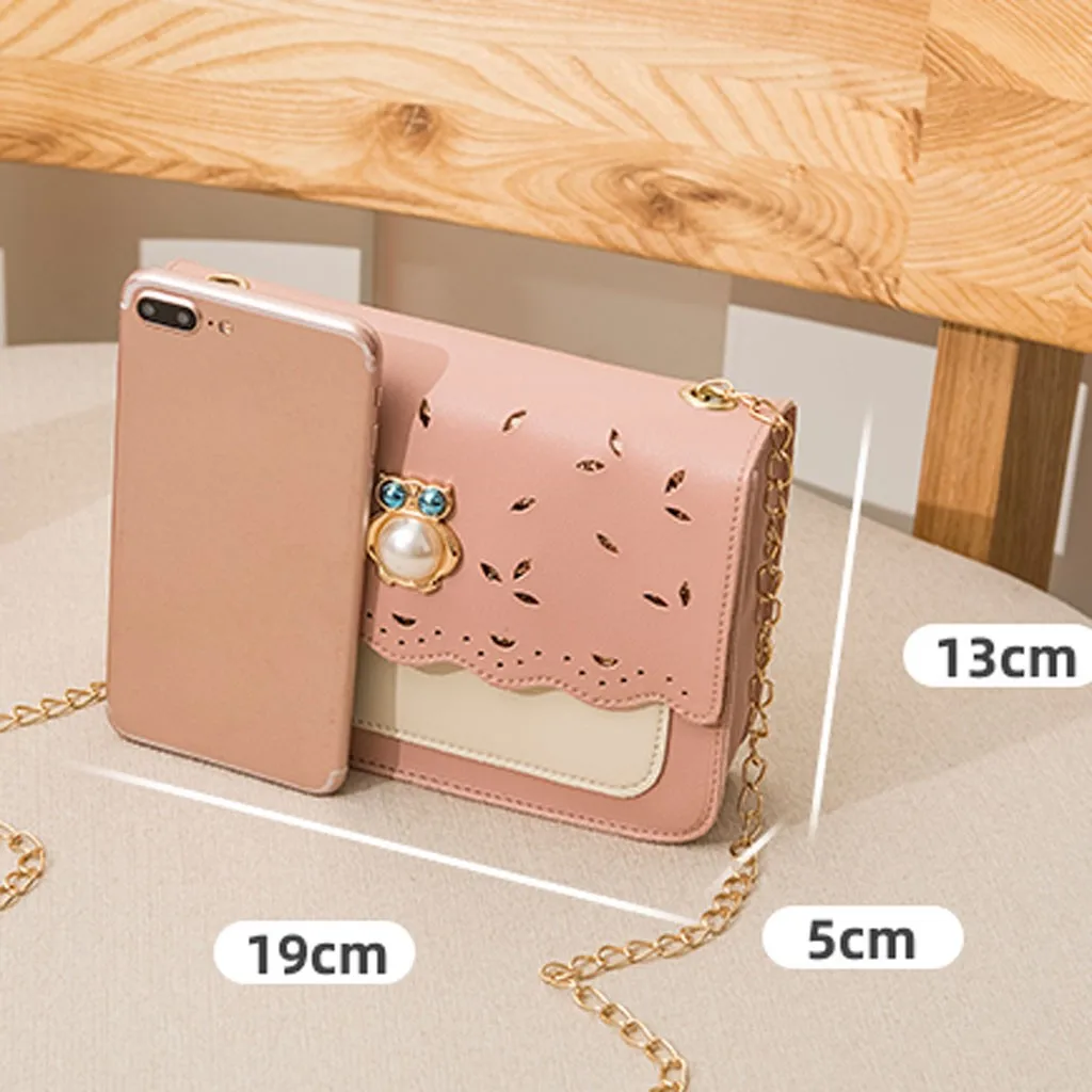 

Fashion Ladies Carved Shoulder Luxury Handbags Women Bags Designer Small Square Bag Messenger Bag Mobile Phone Bag