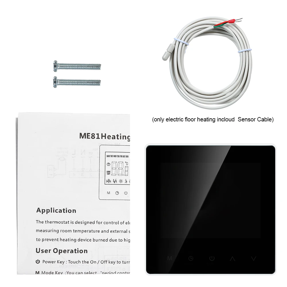 

Wifi Smart Thermostat, Electric Floor Heating Water/Gas Boiler Temperature Remote Controller For Google Home, Alexa