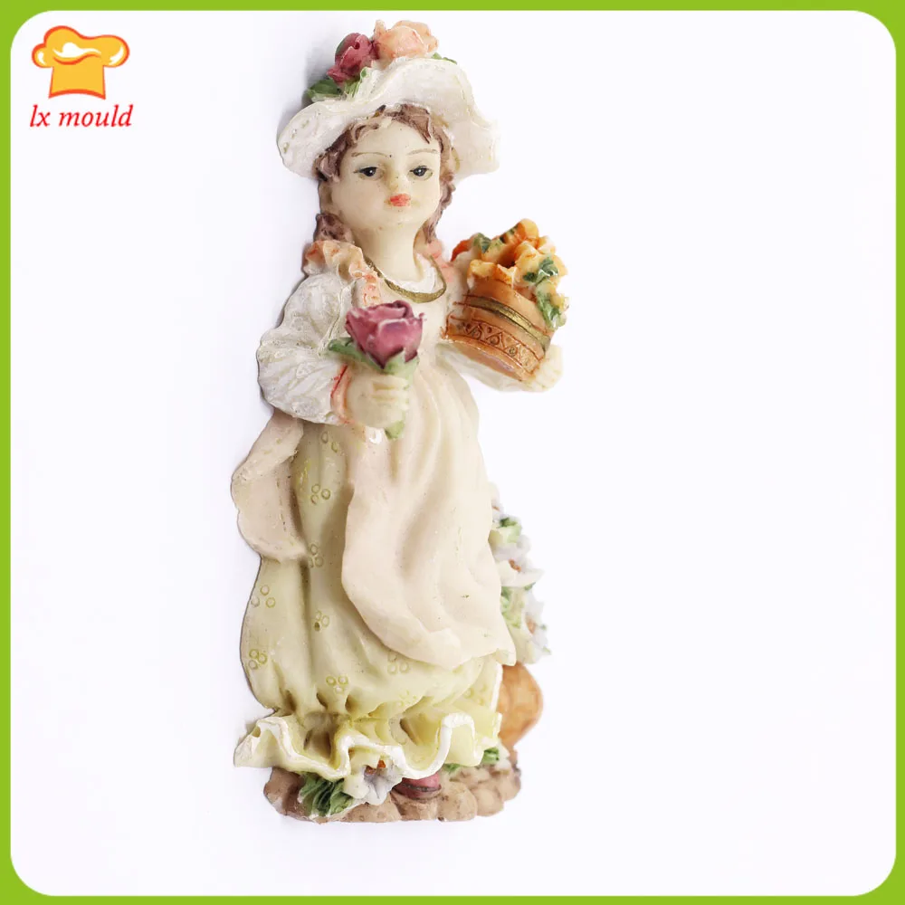 

Форма LXYY, новые розы, помадка, шоколад, силиконовая форма, ангельская девушка