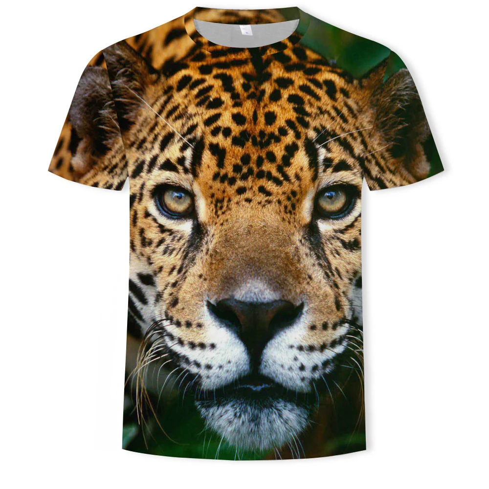 

Lion T-shirt men's breathable sports T-shirt trend 2021 summer comfortable short-sleeved O-neck 3D printed top