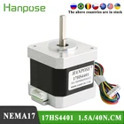 Шаговый электродвигатель Nema17 с 4 выходами, 1,8 градусов, 42 байт, а, 40 нм см, 17HS4401, используется для 3D-принтера и CNC NEMA17, 12 В шаговый электродвигатель