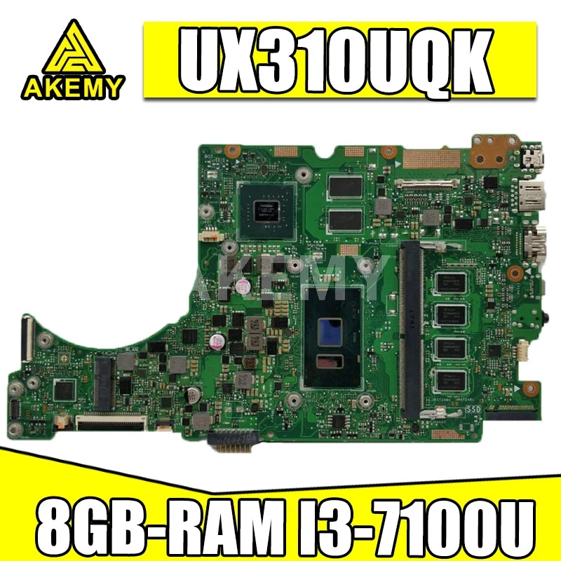 

Материнская плата UX310UQK i3-7100CPU 8 ГБ RAM материнская плата REV2.0 для ASUS UX310U UX310UV UX310UQ UX310UN Материнская плата ноутбука 100% протестировано