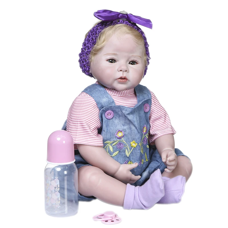 

52 см bebe reborn baby doll красивое платье для маленьких девочек новорожденных baby doll 100% ручной работы soft touch Утяжеленный collecitble высокого качества куклы для детей