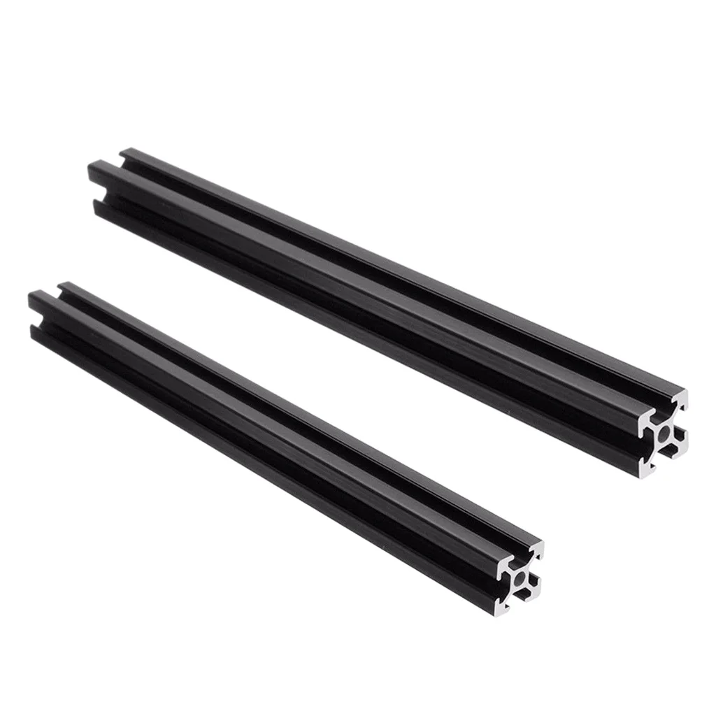 

2Pcs Black 400 and 600mm T Slot Aluminum Profile Extrusion Frame