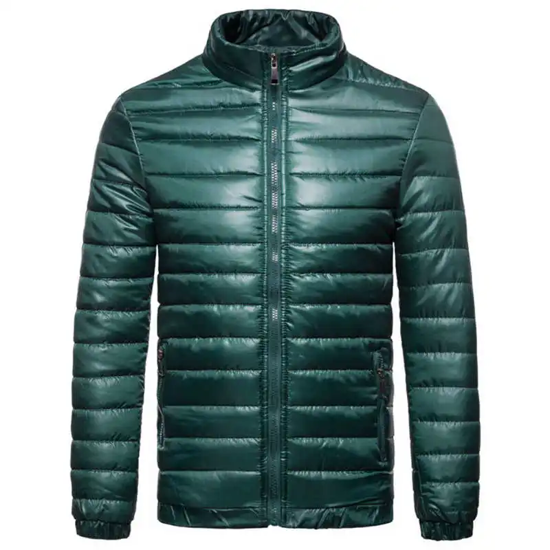 

Europe/US Size Ultralight Autumn Winter Jacket Men Waterproof Windproof Parkas New Striped Solid Color Cotton Jacket Men