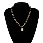 Модное ожерелье-цепочка с замком гранж-панк цепочка из звеньев серебряного цвета кулон с висячим замком ожерелье женское эстетическое ювелирное изделие egirl
