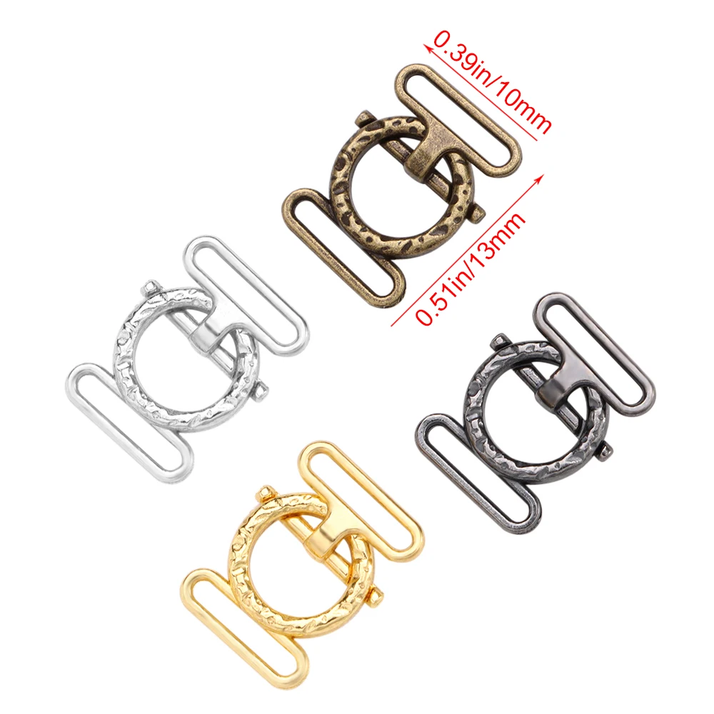 10PCS 8mm Mini Tri-glide Belt Buckle Ultra-small Metal Doll Bags Buttons DIY Stuffed Toys Shoes Clothes Accessories - купить по