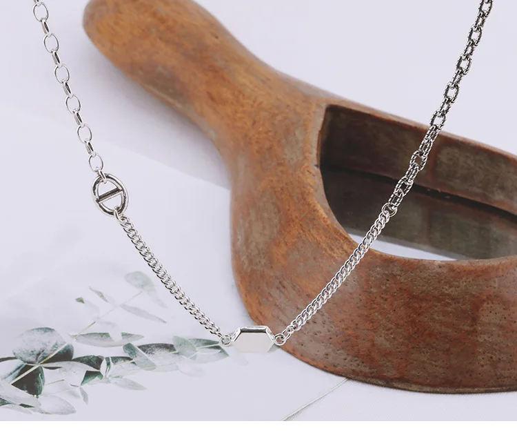 

H306 S925 Sterling Silver Necklace New Brand Couple Pig Nose Letter Personality Fashion Style Simple Style Gift Hot Sale