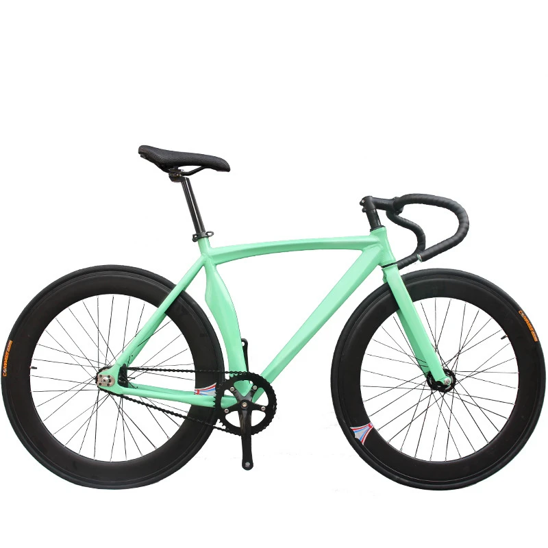 46cm 52 Cm Fixie Bike Bicycle Double V Brake Aluminum Alloy Muscle Frame Track Bikes Riding Cycles Adult One-piece Wheel Bikes