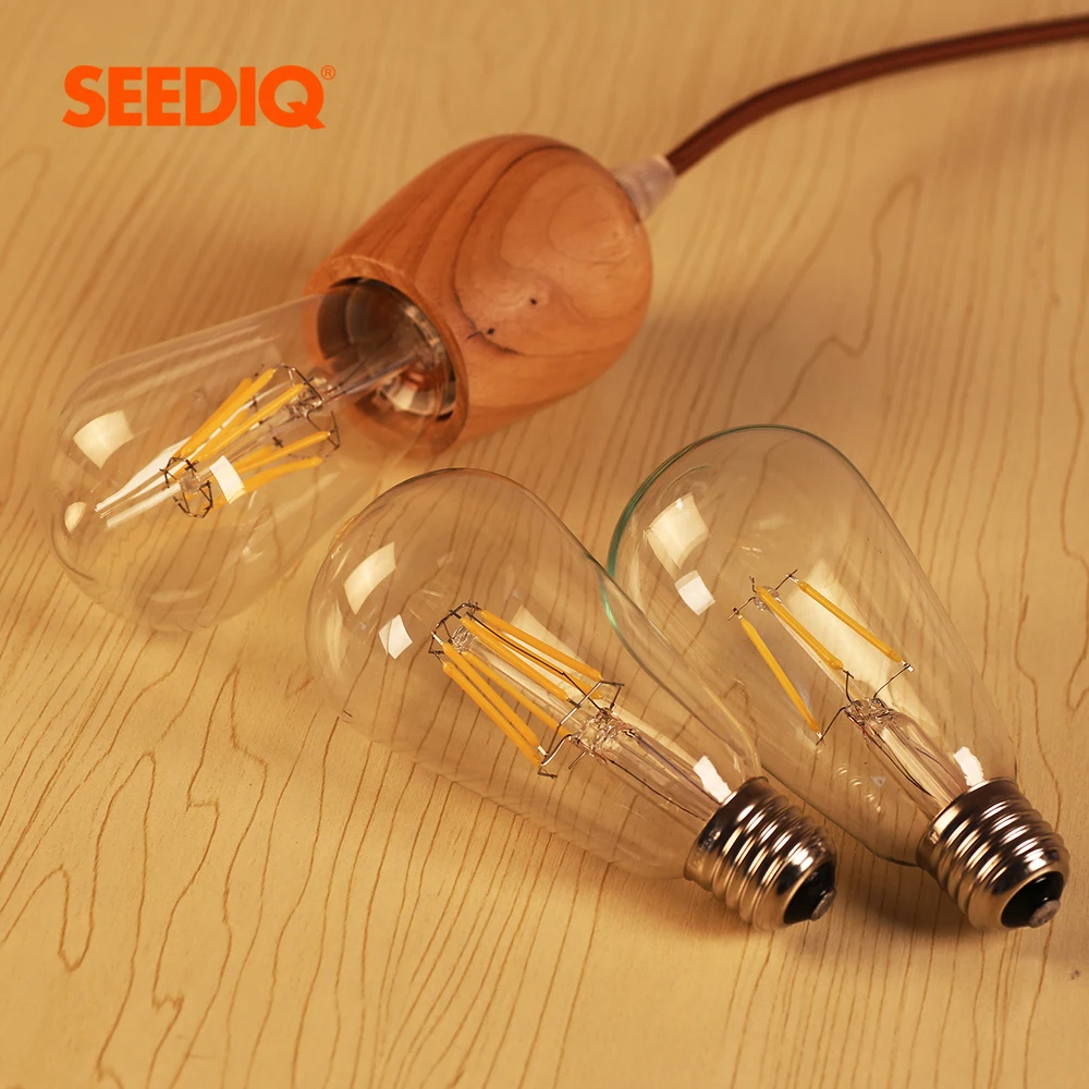 Светодиодная лампа 2W 4W 6W 8W 220V 240V E27 светильник с регулируемой яркостью, ретро лампы накаливания светильник лампочка ST64 Винтаж Светодиодная лампа Эдисона для Освещение в помещении