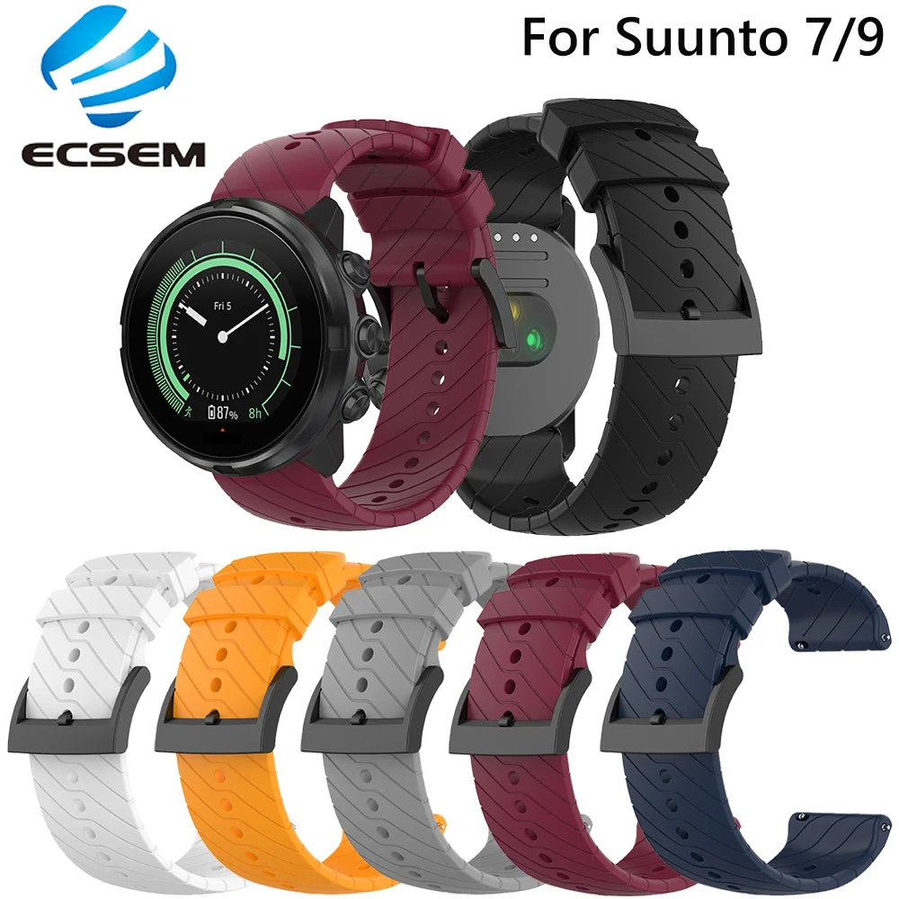 Ремешок силиконовый для Suunto 7 9 baro сменный Браслет спортивных часов D5