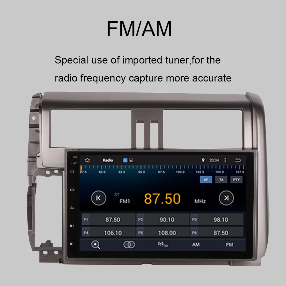 

Android 9.0 Car Radio For Toyota Prado 150 2010 2011 2012 2013 Radio Land Cruiser Prado Octa core 4Gb Car GPS Navigation