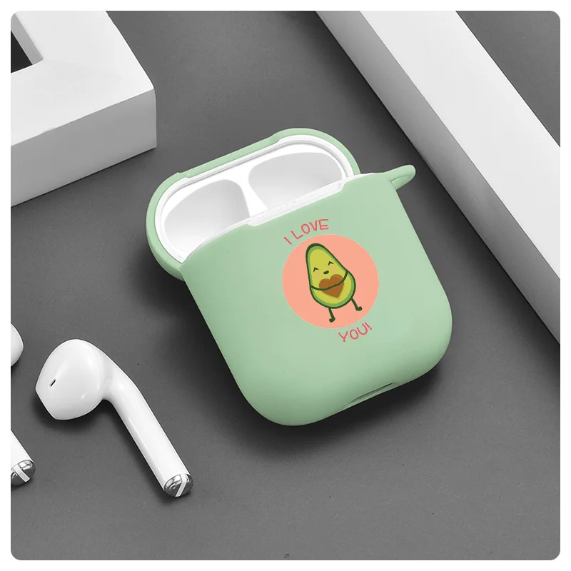 Симпатичный чехол авокадо airpod для Airpods 2 1 наушников Air pods роскошный матовый