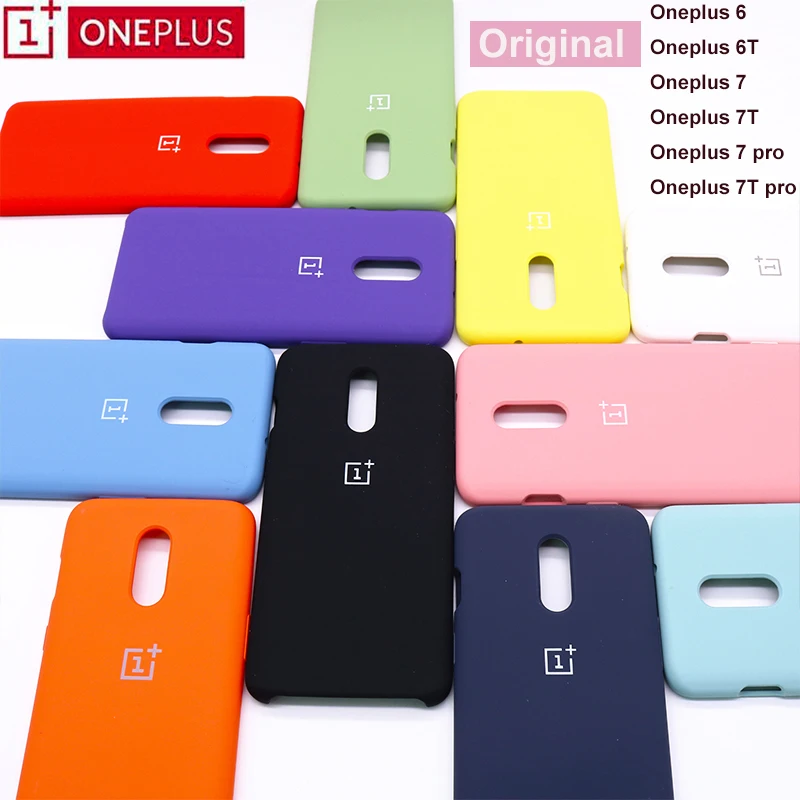 Официальный защитный чехол Oneplus 7 7T Pro из жидкого силикона и ТПУ силиконовый для 6 6T