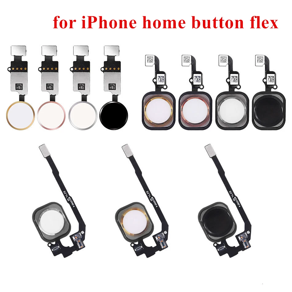 10 шт./лот кнопка Home с гибким кабелем для iPhone 5 5C 5S 6 6Plus 6s plus 7 7Plus Flex в сборе|Шлейфы