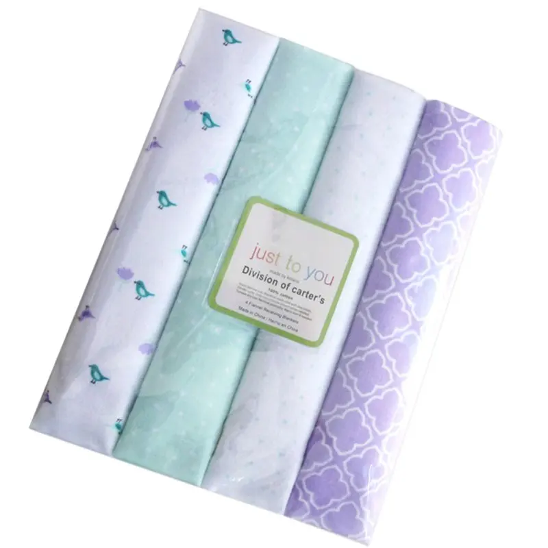 100% хлопок для новорожденных Детское одеяло очень мягкие фланелевые получения