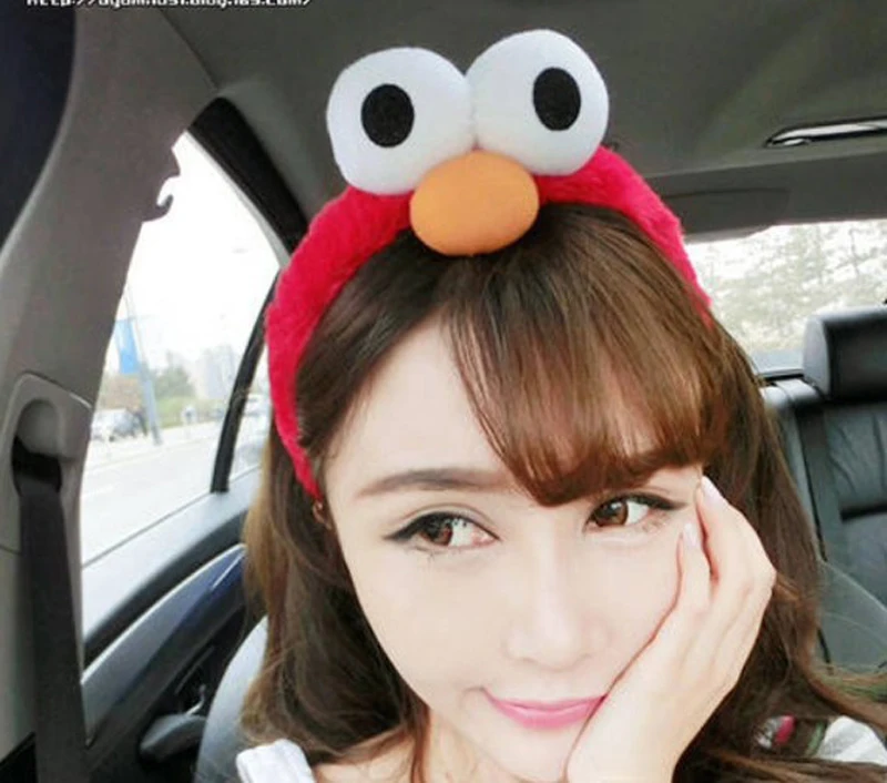 

1Pcs Big Eye Headbands Cartoon Cute Headband New Plush Eyes Headband Women's Face Wash Headband Adult/Kids Gift