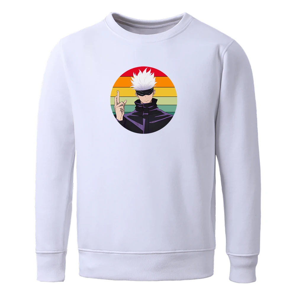 

Sweatshirt Japan Anime Jujutsu Kaisen Cartoon Gojo Satoru Mens Hoody High Quality Men Sweatshirts O-Neck Fashion Male Hoodies