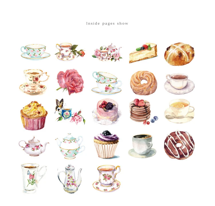 

46PCS/PACK Kawaii Dessert Cookies Sticker Paper Stickers Marker Book Diary School Stationery Scrapbooking Bullet Journal sl2322