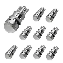 10 шт. T10 светодиодный 1 SMD 3030 W5W лампы Габаритные огни 168 194 с плоским