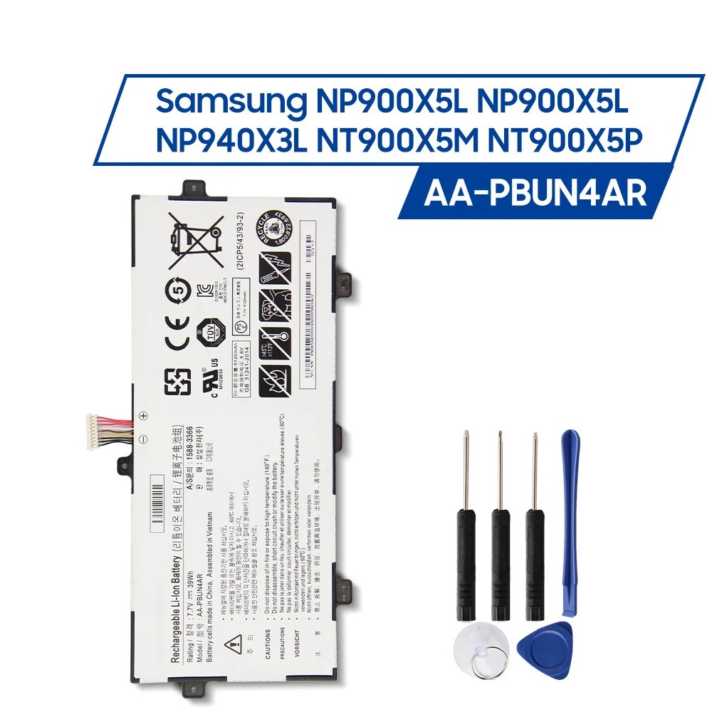 

Original Replacement Battery AA-PBUN4AR 39Wh For SamsungÂ NP900X5LÂ NP900X5LÂ NP940X3LÂ NT900X5MÂ NT900X5P Tablet Battery