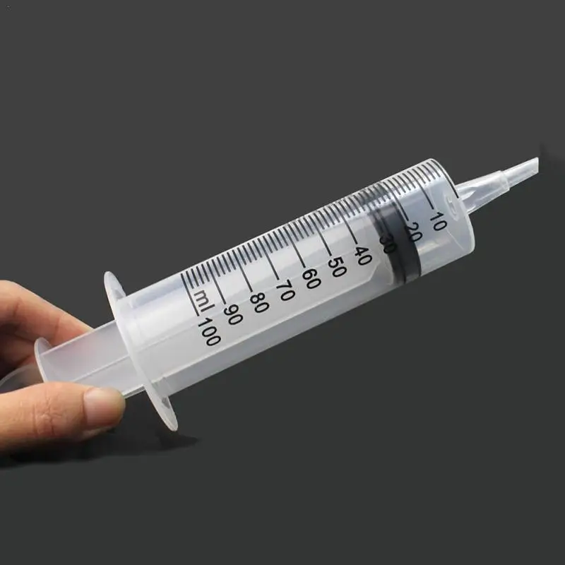 

1Pcs New Home Useful Large 100ml Plastic Syringe Tube Set For Measuring Nutrient Kit C0N3