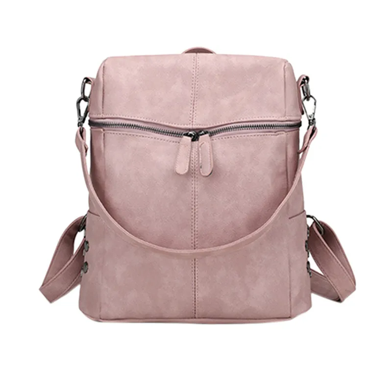 pink LITTHING Модный женский рюкзак, высококачественные кожаные школьные сумки для девочек-подростков, женская школьная сумка на плечо, mochila - Цвет: pink