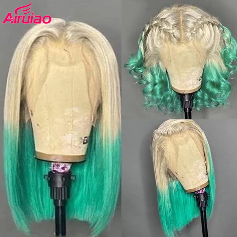 613 блондинка с эффектом деграде (переход от темного к парик тупым срезом короткий