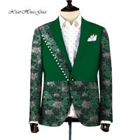 ankara fashion men blazer african dashiki men clothes wedding party suit blazer jacket tops coat casual pearl wyn753