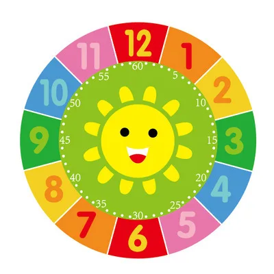 Деревянные часы Монтессори для детей Мультяшные игрушки познания с минутой И