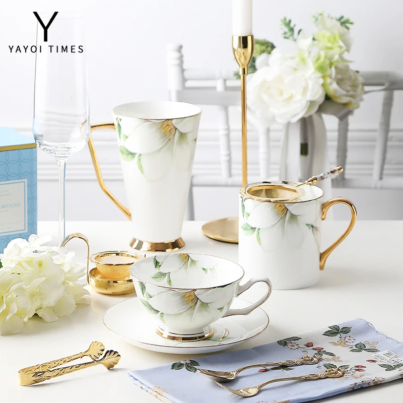 

Парфюм Yayoi era, кость лилии, фарфоровая кофейная чашка, кружка большой емкости, Набор чашек, подарок, чай во второй половине дня