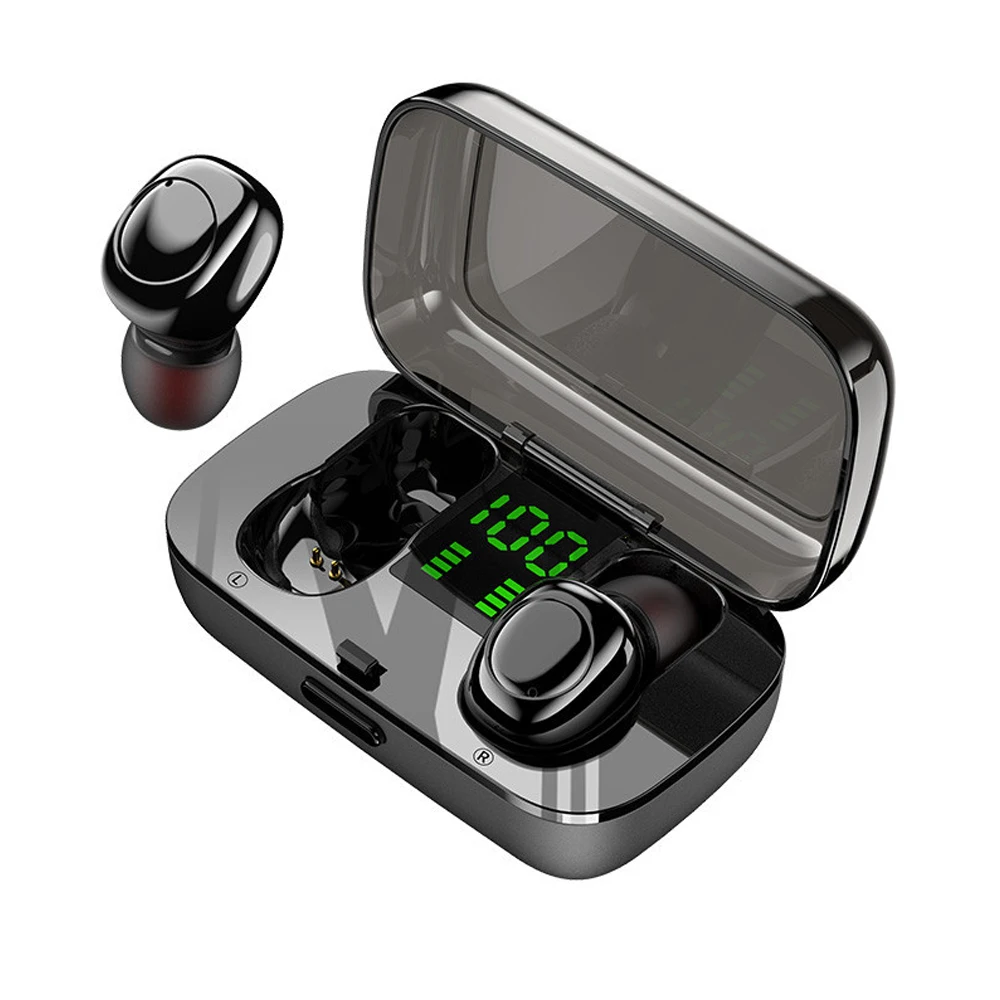 Черный XG23 IPX6 водонепроницаемые беспроводные наушники для плавания TWS Bluetooth наушники мини спортивные сенсорные наушники ушные наушники с зарядным устройством - Цвет: Черный