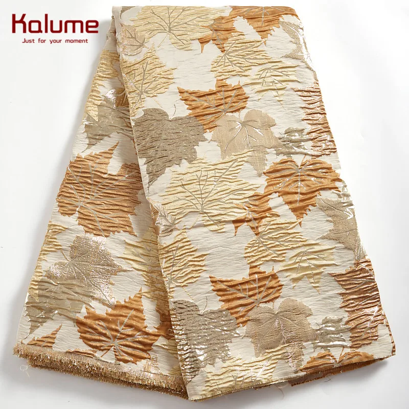 Африканское парчовое Кружевная Ткань 5 ярдов нигерийская жаккардовая