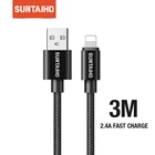 USB-кабель Suntaiho для iPhone, USB Type-A-Lightning, 2.4A, 0.2 м-3 м, цвета в ассортименте