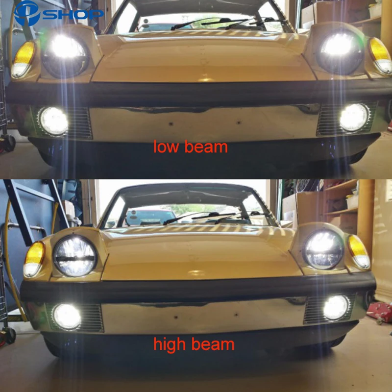 Круглая светодиодная фара 12 В 24 в 36 Вт 7 дюймов с белой лампой для российских