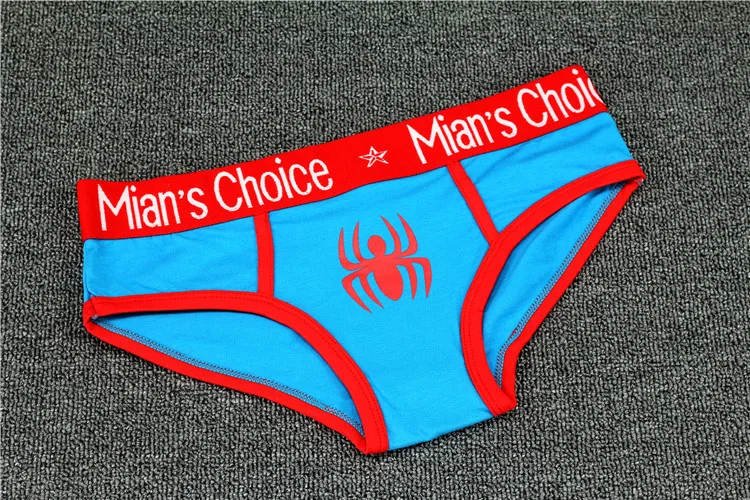 Женские хлопковые трусы-боксеры с широкими полями и надписью героями