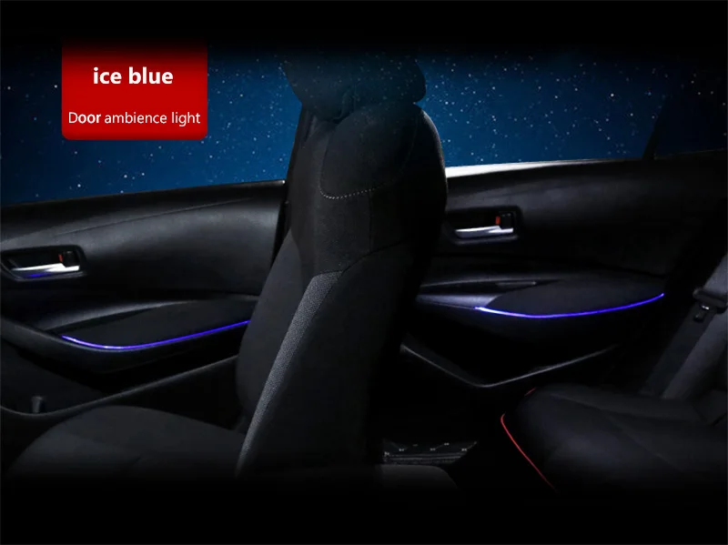 Door ambience light Автомобильная модификация интерьера, атмосферная лампа, интерьерный атмосферный светильник, декоративная лампа, автомобильная форма для Toyota Corolla 12TH - Испускаемый цвет: Door ambience light