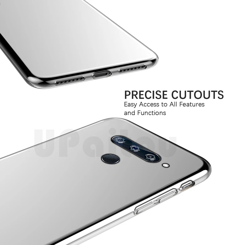 Чехол UPaitou для LG G8 V50 V40 ThinQ V30 V30S прозрачный мягкий чехол из ТПУ G6 G7 Plus с защитой от
