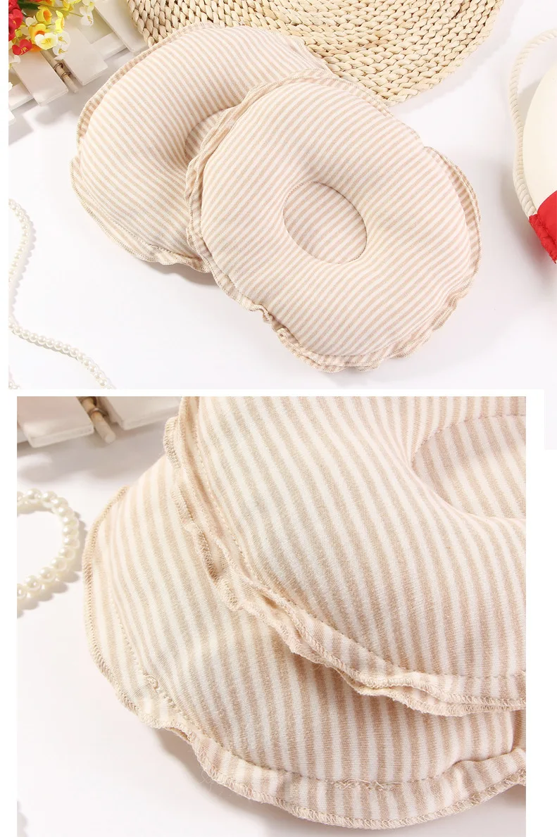 

Color Cotton Newborn Pillows Baby Anti-eccentric Head Neck Protection Head Stereotypes Breathable Sweat-absorbent Shaped Pillow